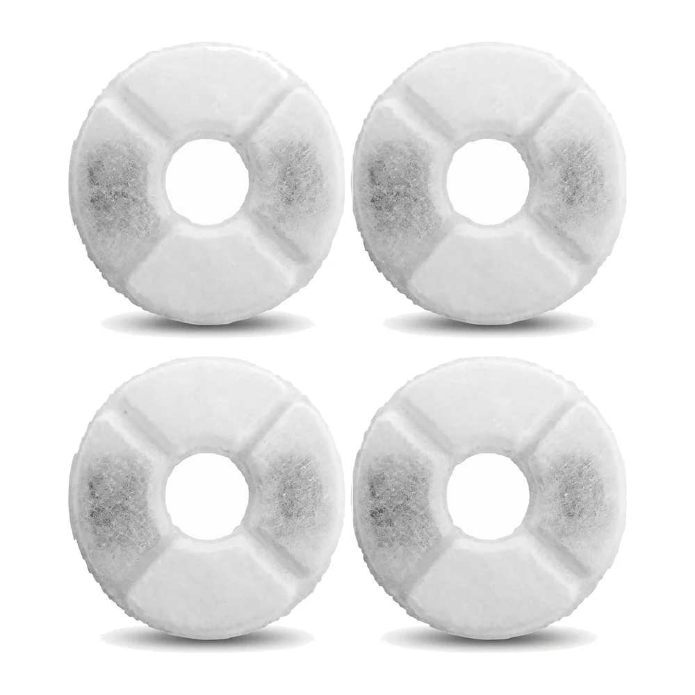 4 Pcs Carbon Replacement Filters for Pet Fountain - Filters for Water Fountain Compatible for Cats and Dogs.