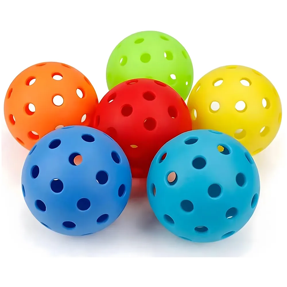 6 Pcs Pickleball Balls 40 Holes 9 cm Standard Diameter Indoor