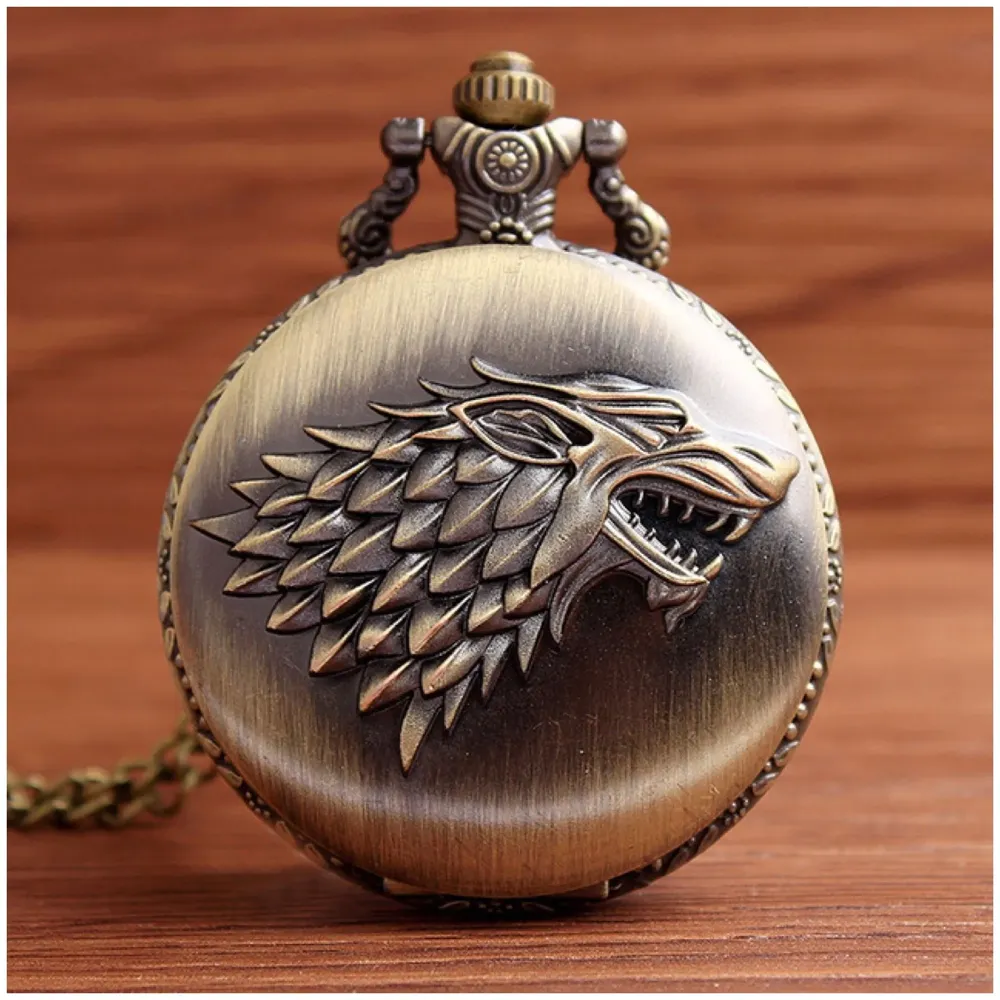 House Stark Game of Thrones Premium Pendant/Pocket 4.5 cms Diameter