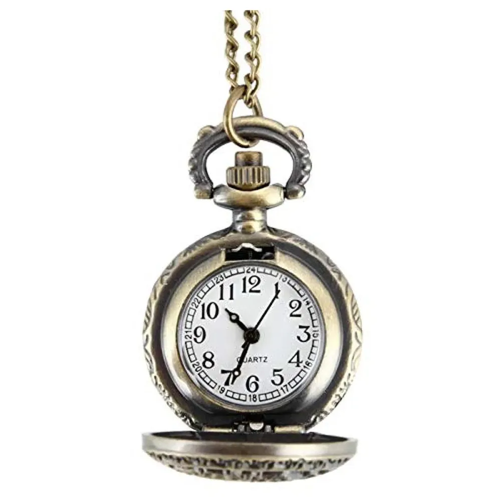 Antique Butterfly Pocket Watch Classic Vintage Quartz Pocket Watch Case 4.5 cms Diameter