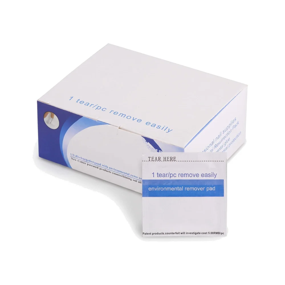 Pack of 100 Gel Nail Polish Remover Pads Lint Free Soak Off Kit