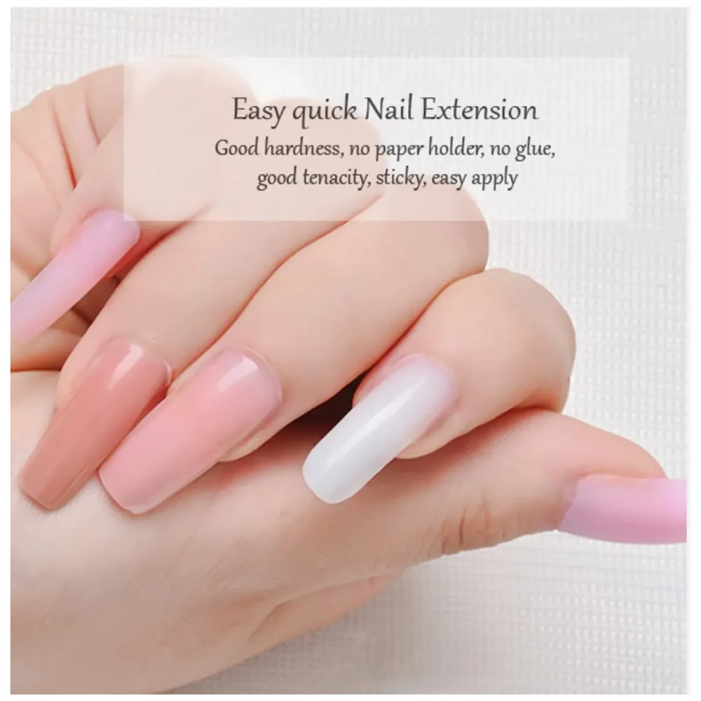Pink 30 Ml Poly Nail Gel Acrylic Gel Tube 30ML Nail UV Nail Gel Acrylic For Nail Extension