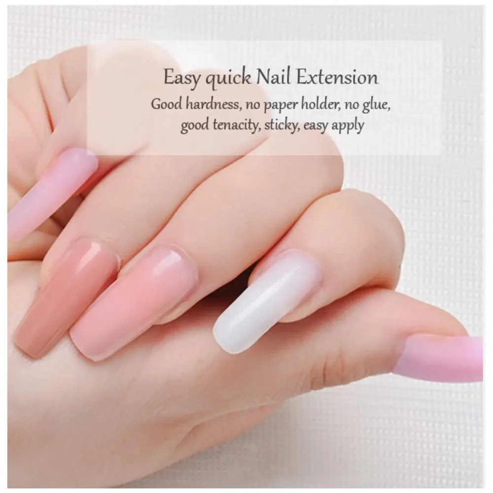 White 30 Ml Poly Nail Gel Acrylic Gel Tube 30ML Nail UV Nail Gel Acrylic For Nail Extension