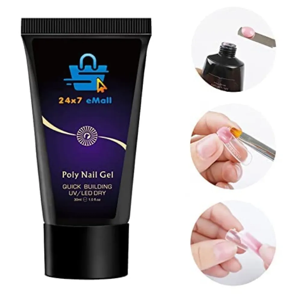 Milk White 30 Ml Poly Nail Gel Acrylic Gel Tube 30ML Nail UV Nail Gel Acrylic For Nail Extension