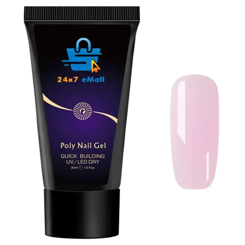Pink Transparent 30 Ml Poly Nail Gel Acrylic Gel Tube 30ML Nail UV Nail Gel Acrylic For Nail Extension