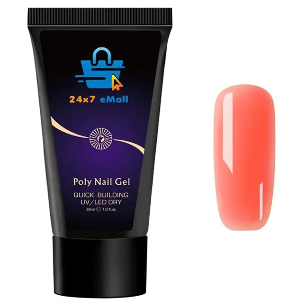Peach 30 Ml Poly Nail Gel Acrylic Gel Tube 30ML Nail UV Nail Gel Acrylic For Nail Extension