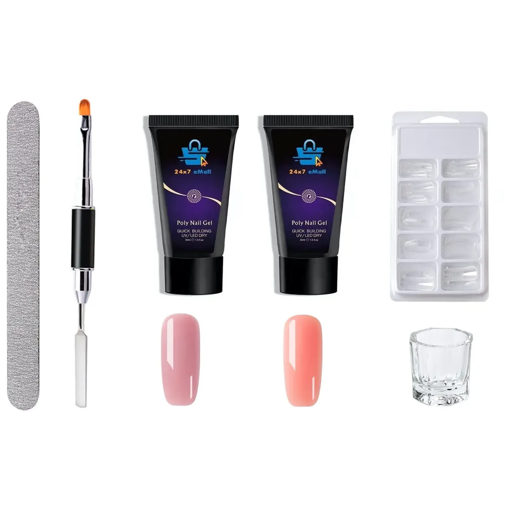 Acrylic Gel Poly Nail Gel Nail Gel Extension Set 2 Pc (30 ml Tubes Each)