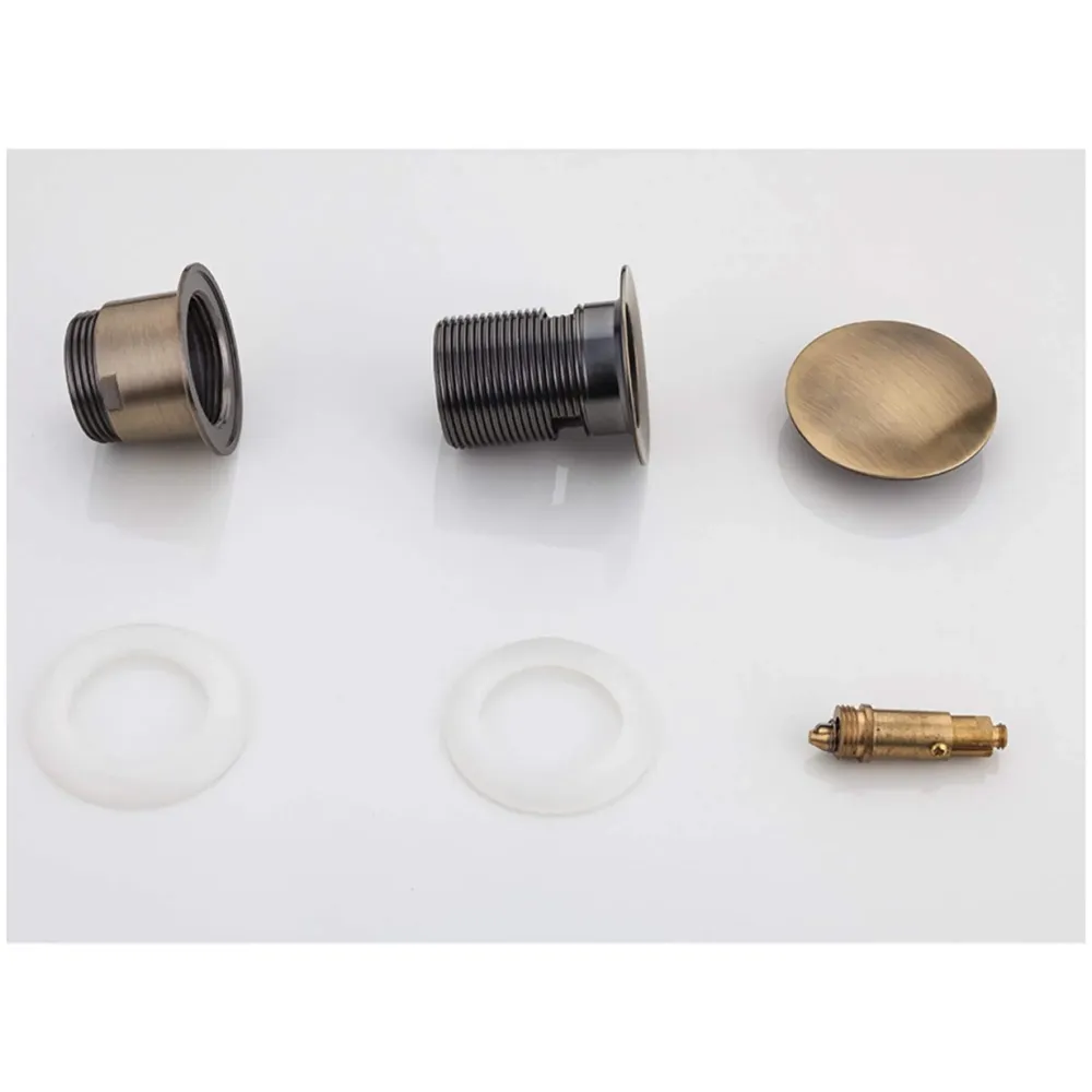Brass Full Threaded Pop Up Waste Coupling 32 MM (4", Brass Top) (Antique)