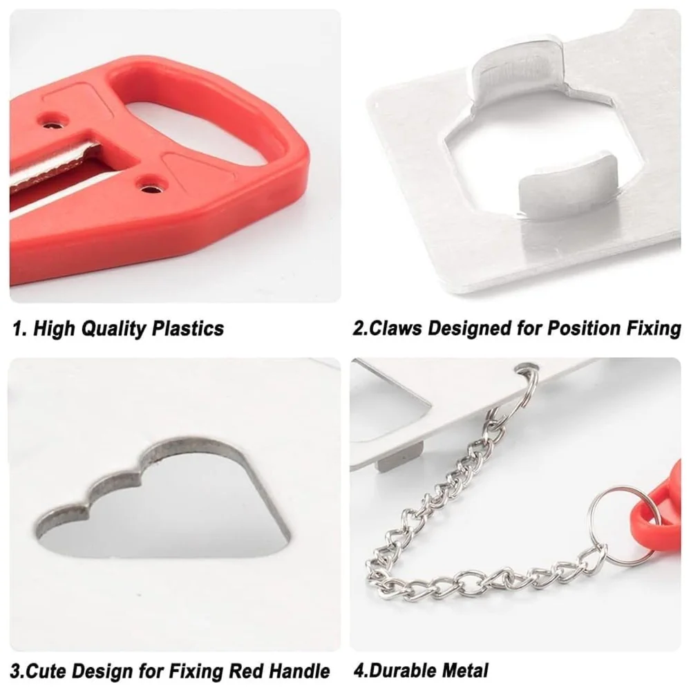 Portable Door Lock Home Security Travel Lockdown Locker Locks for Additional Safety and Privacy Perfect for Traveling Hotel Home Apartment College, Red