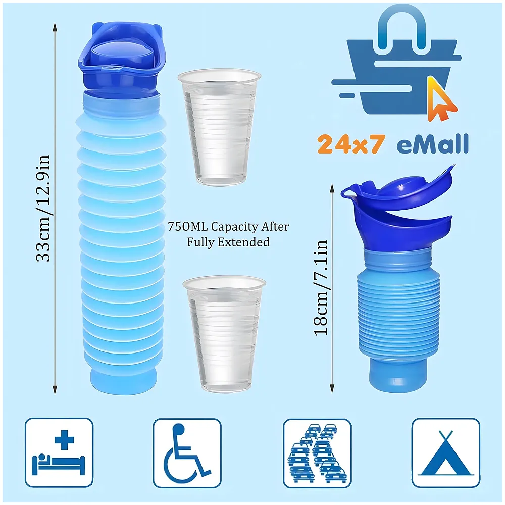 750 ml Portable Urine Bottle Sealed Lid Male Female Travel Car