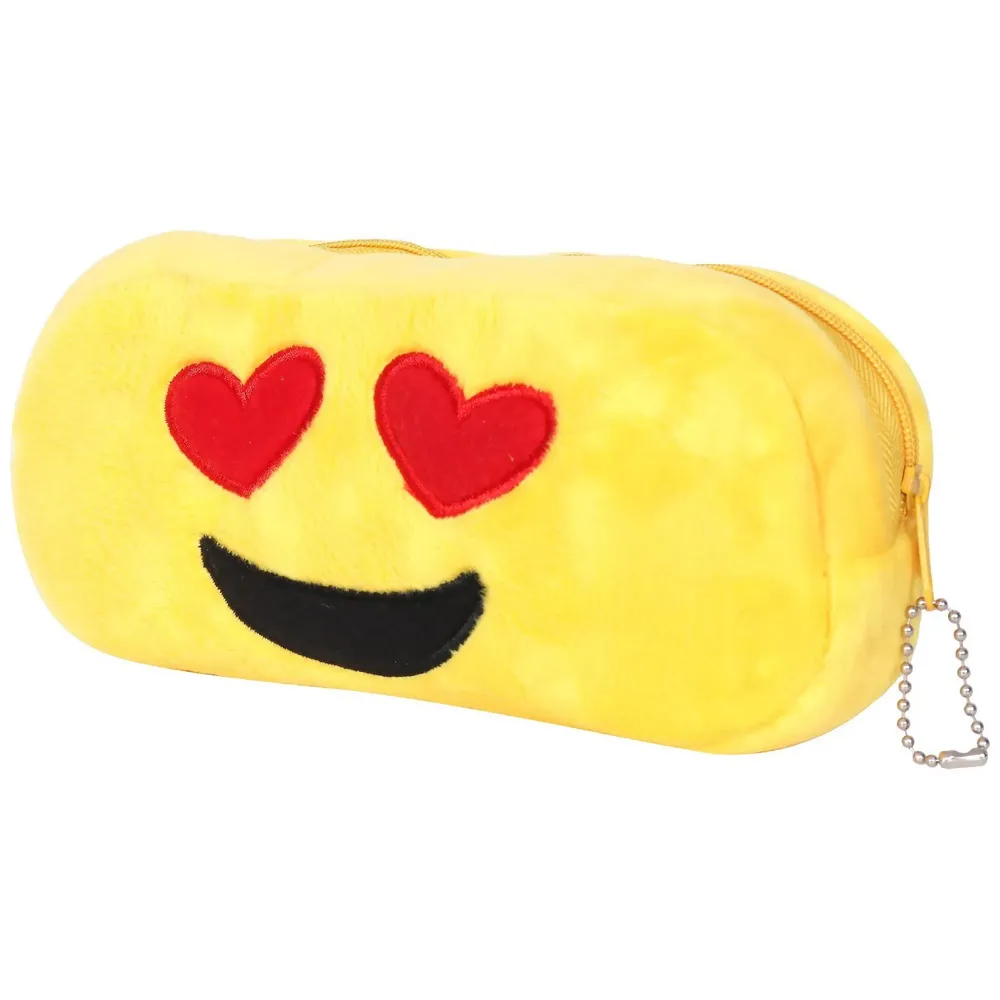 Emoji Children, Kid's Soft Toys Favorite Pencil Box Pouch (Heart)