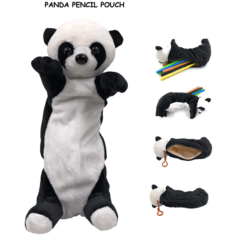 Panda Pencil Pouch 3D Soft Toy Box for Children Kids School Bag