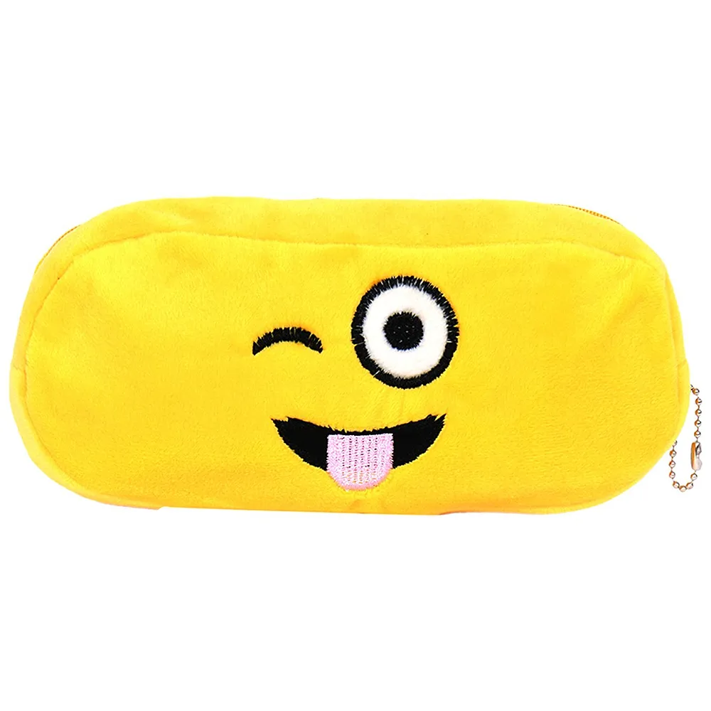 Emoji Tongue Pouch Carrier Bag Case Zip Storage for Stationery