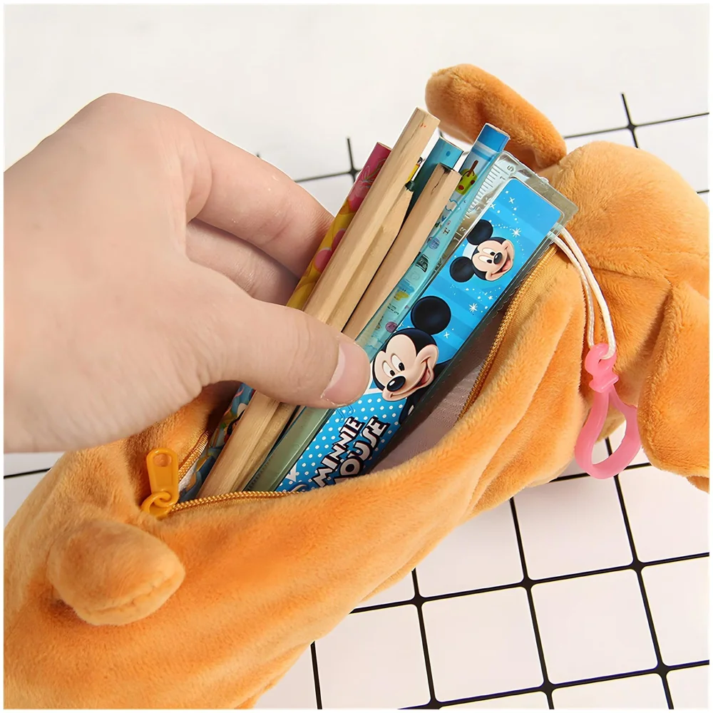 Fabric Kids Favorite 3D Dog, Emoji Soft Toys Pencil Pouch Pencil Box For Children (Multicolour)