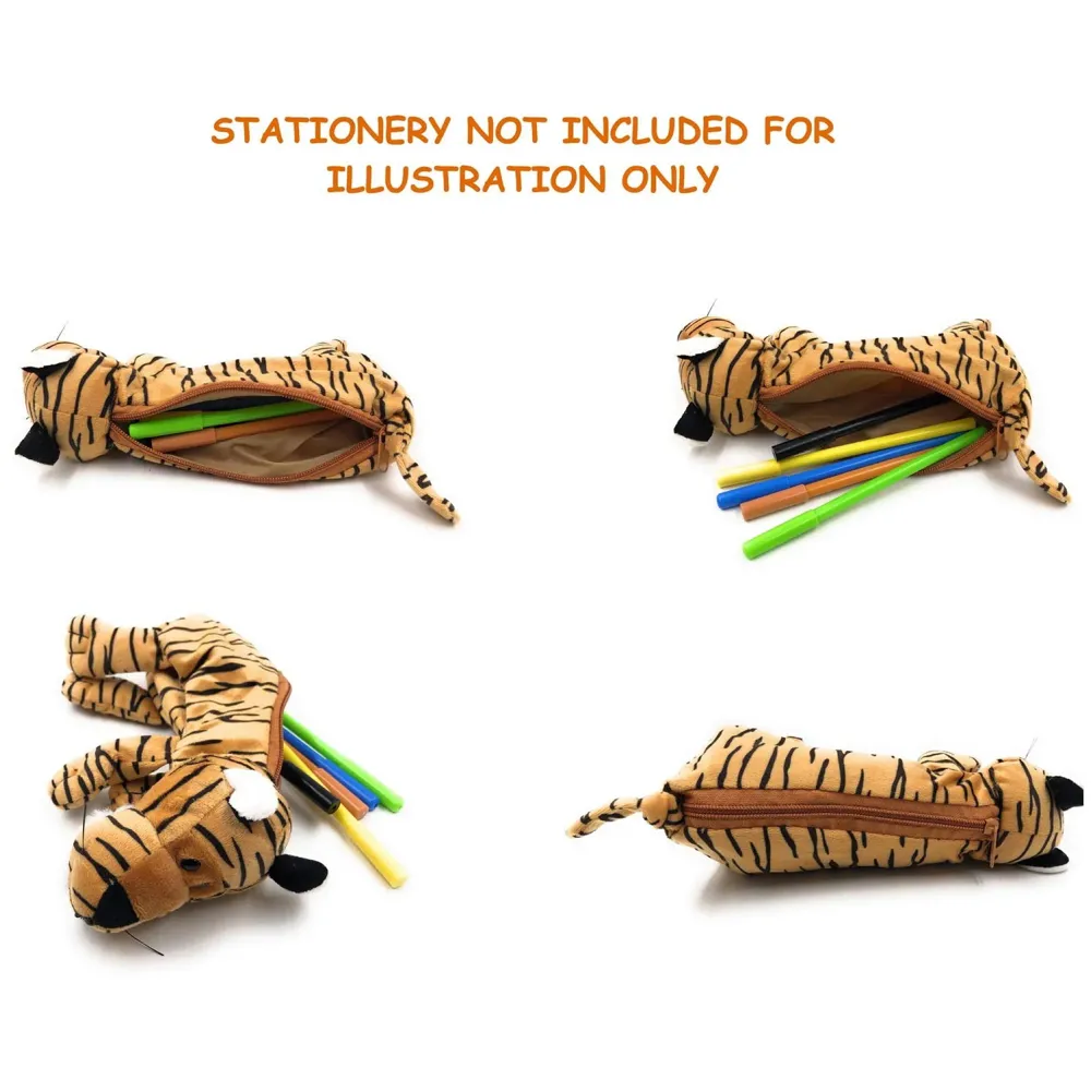 Tiger Pencil Pouch Soft Toys for Children, Kids Favorite Pencil Box (3D Tiger)