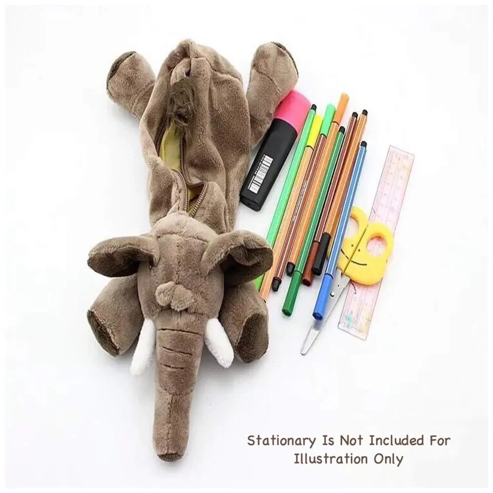 Elephant Pencil Pouch Soft Toys for Children, Kids Favorite Pencil Box (3D Elephant)
