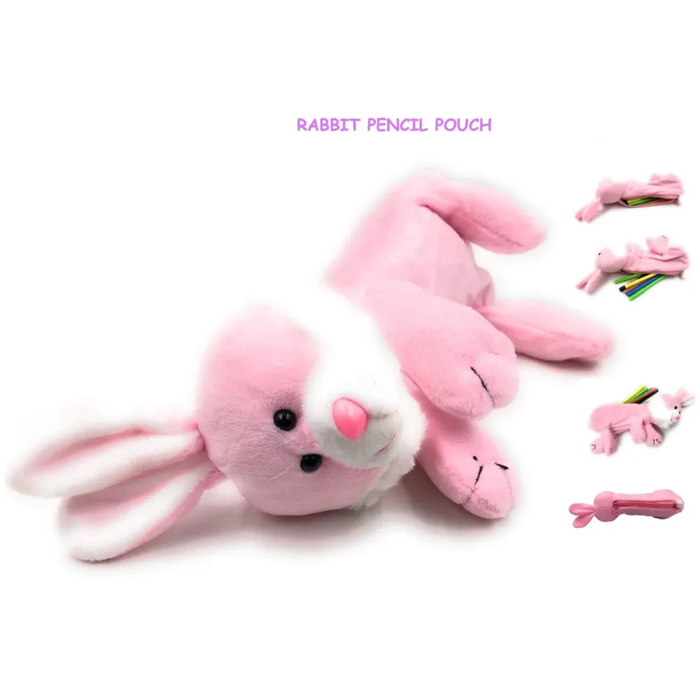 Rabbit Pencil Pouch Soft Toys for Children, Kids Favorite Pencil Box (3D Rabbit)