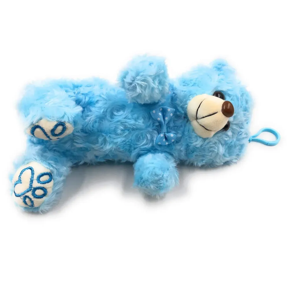 Blue Bear Pencil Pouch Soft Toys for Children, Kids Favorite Pencil Box (3D Blue Bear)