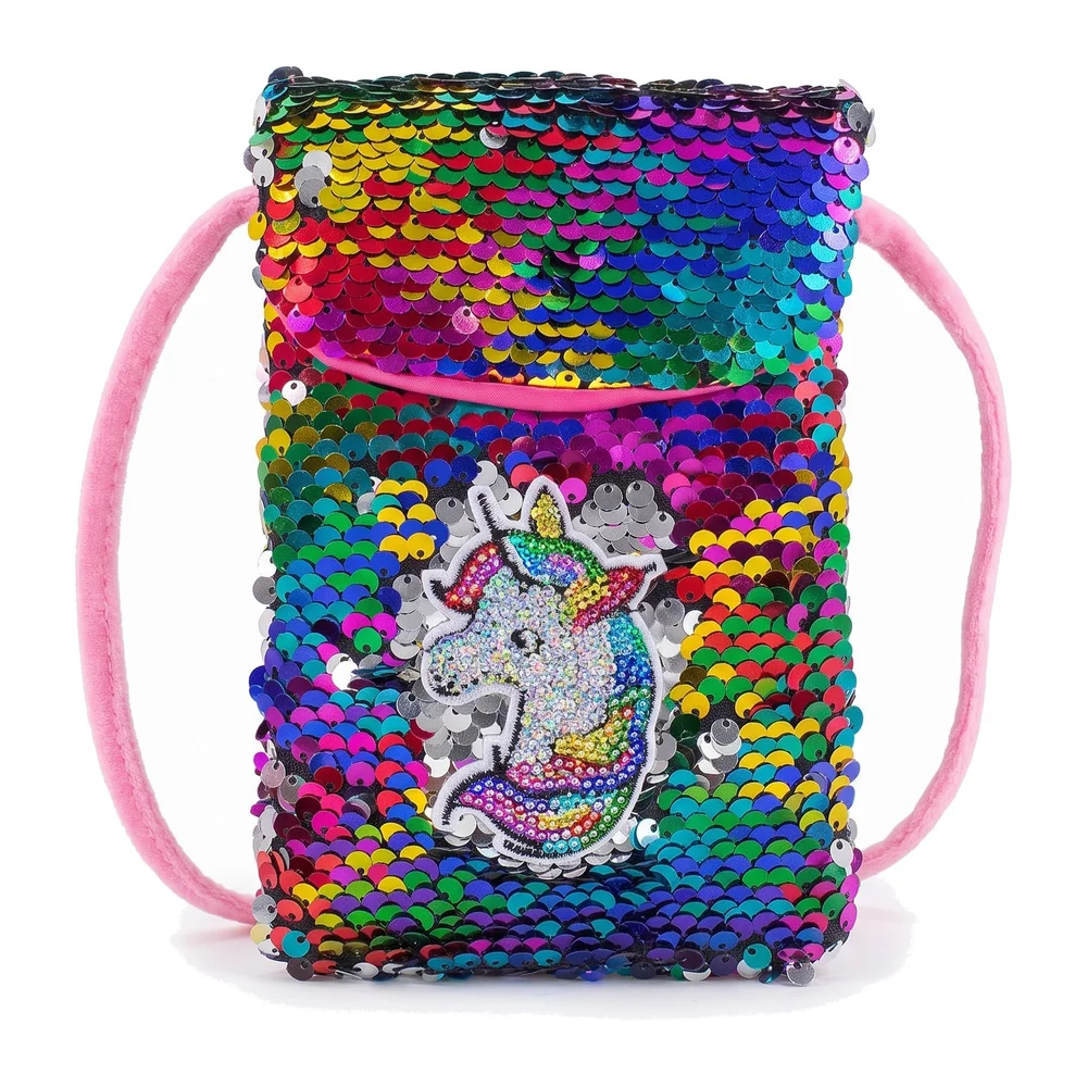 Emoji Pencil Pouch Soft Toys for Children, Kids Favorite Pencil Box (Unicorn Sequin)
