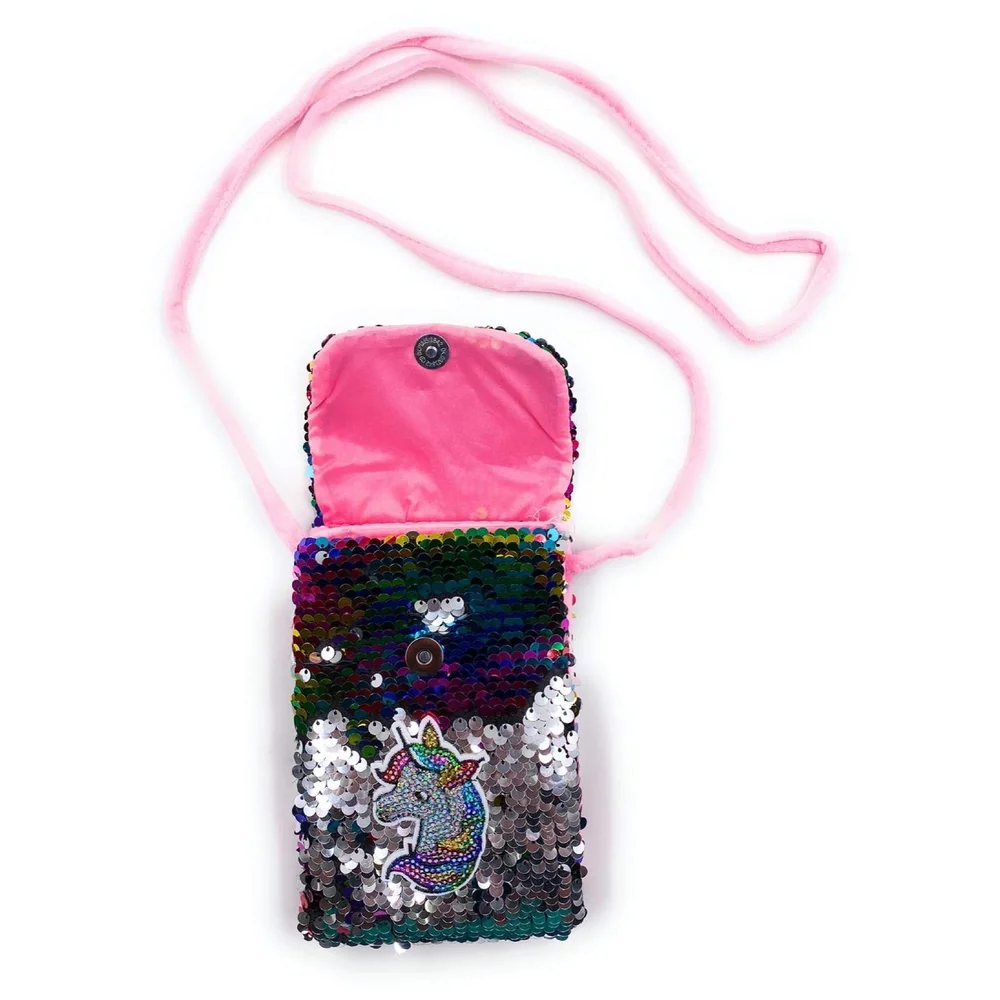 Emoji Pencil Pouch Soft Toys for Children, Kids Favorite Pencil Box (Unicorn Sequin)