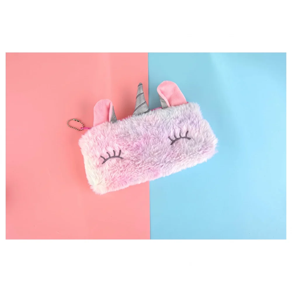 unicorn rainbow pencil pouch soft toys for children, kids favorite pencil box- Multi color