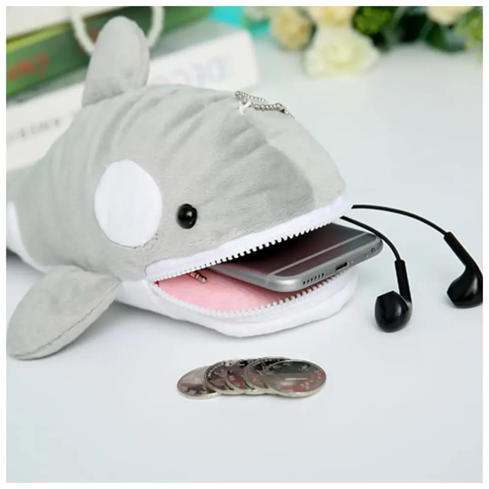 Pencil Pouch Dolphin Fish Soft Toys for Children, Kids Favorite School Pencil Box