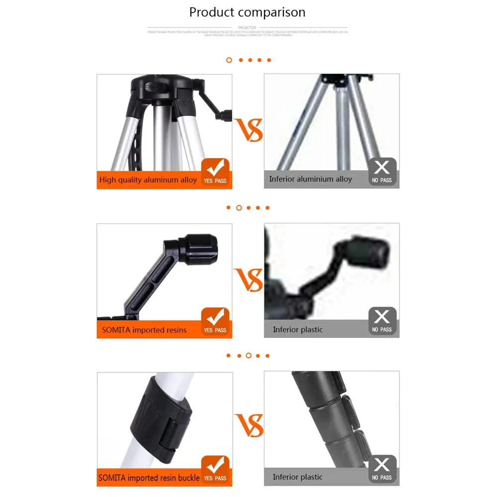 Projector Stand Height Adjustable Aluminium Projector Table and Floor Stand for Projector