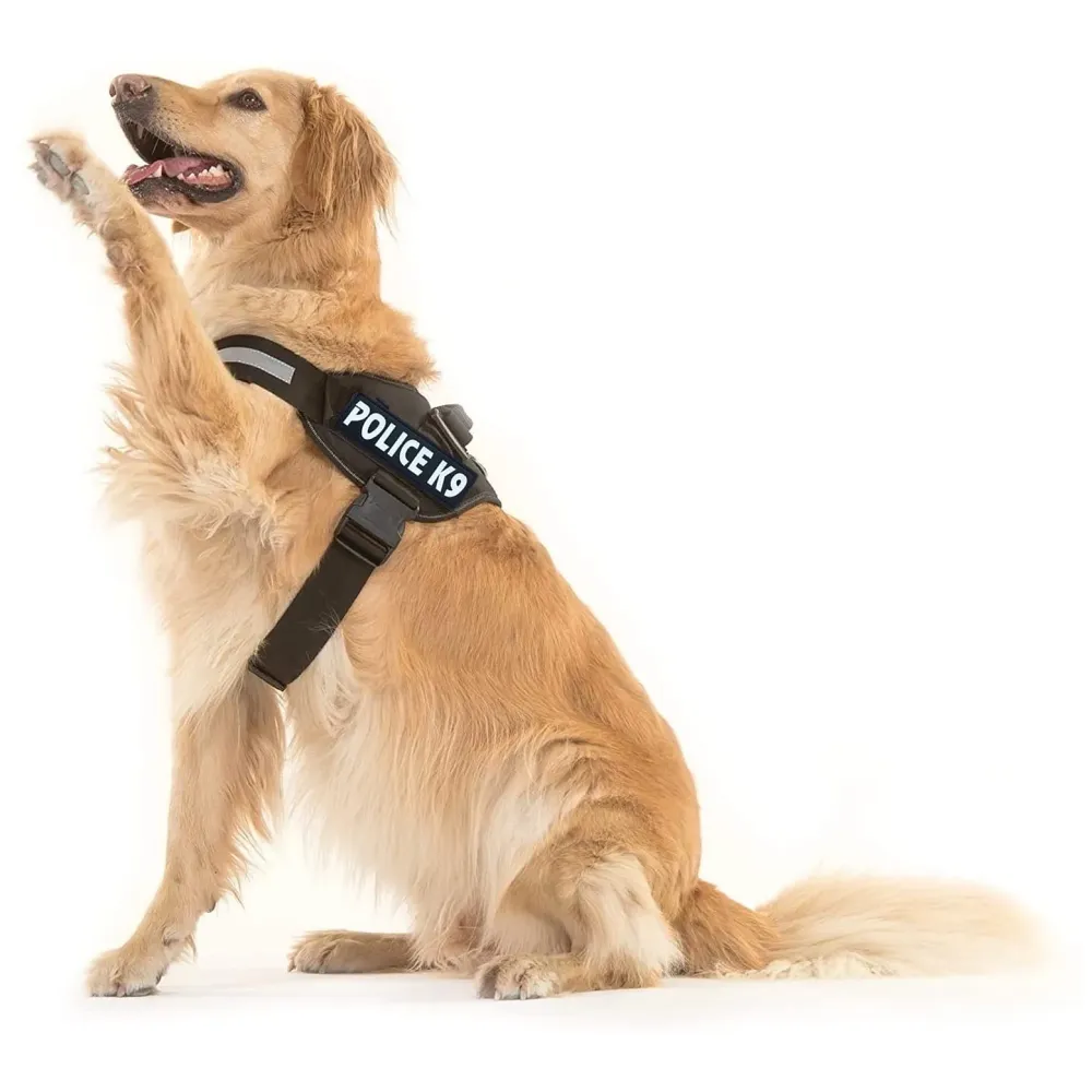 Dog K9 Police Harness Dog Vest Loop Straps and Handle and Adjustable