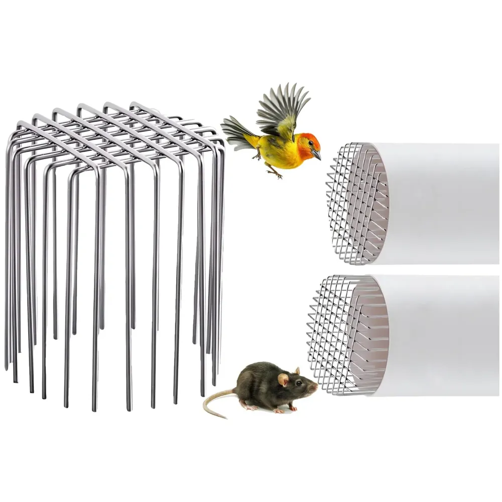 Large Rat Mesh Guard for Pipes and Drains Rodent Blocker Anti Rust Steel Wire Grid Universal Fit Expandable – 10 Cm Diameter, 12 Cm Length, for Mice and Birds.