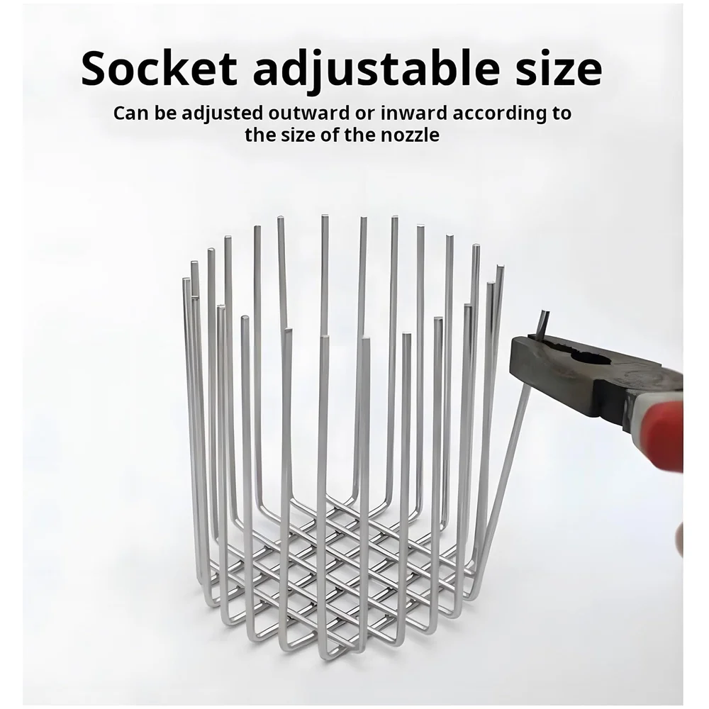 Large Rat Mesh Guard for Pipes and Drains Rodent Blocker Anti Rust Steel Wire Grid Universal Fit Expandable – 10 Cm Diameter, 12 Cm Length, for Mice and Birds.
