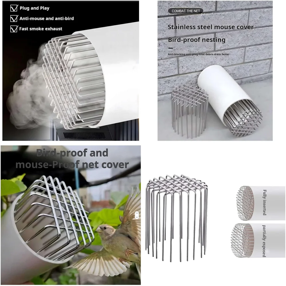 Large Rat Mesh Guard for Pipes and Drains Rodent Blocker Anti Rust Steel Wire Grid Universal Fit Expandable – 10 Cm Diameter, 12 Cm Length, for Mice and Birds.