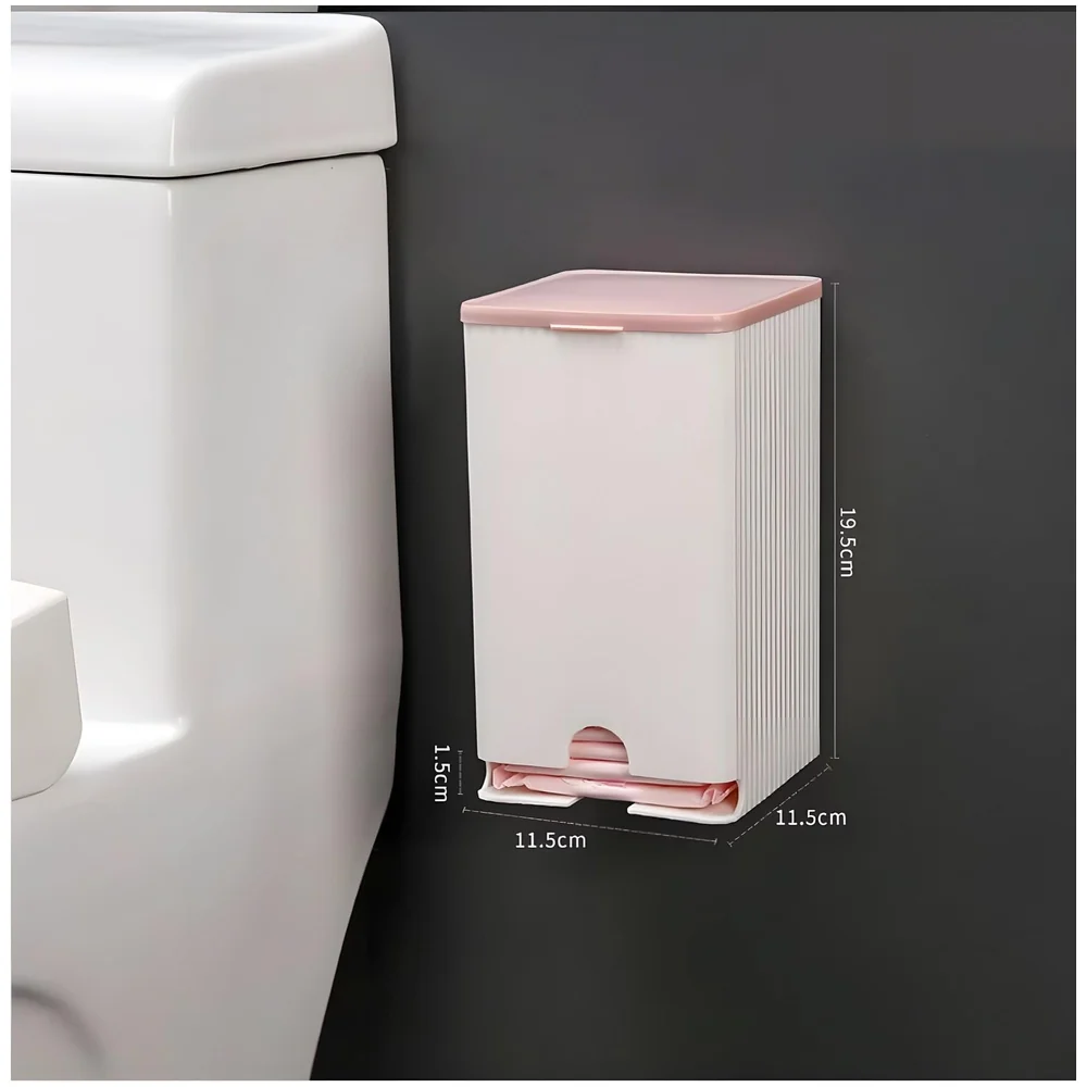 Sanitary Pads Dispenser Wall Mounted Pink White 19.5 x 11.5 cm