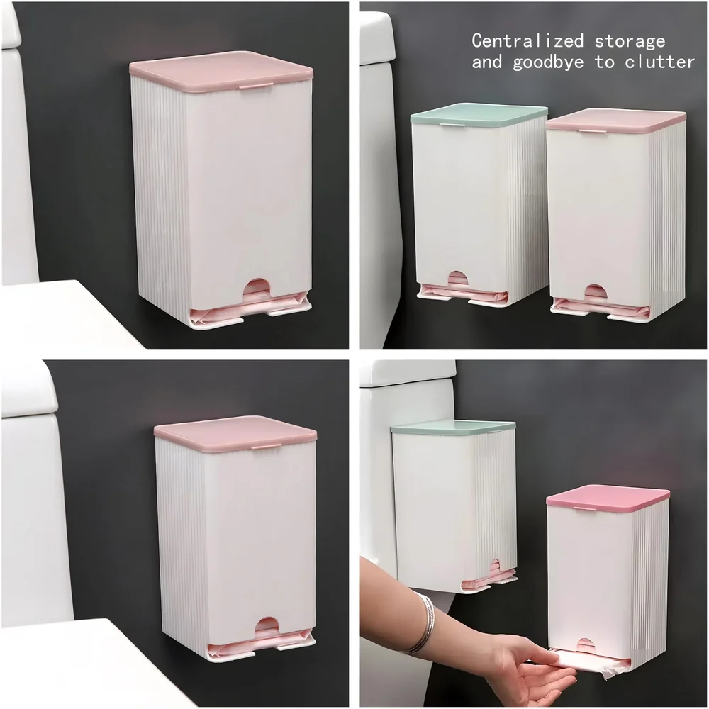 Sanitary Pads Dispenser Wall Mounted Pink White 19.5 x 11.5 cm