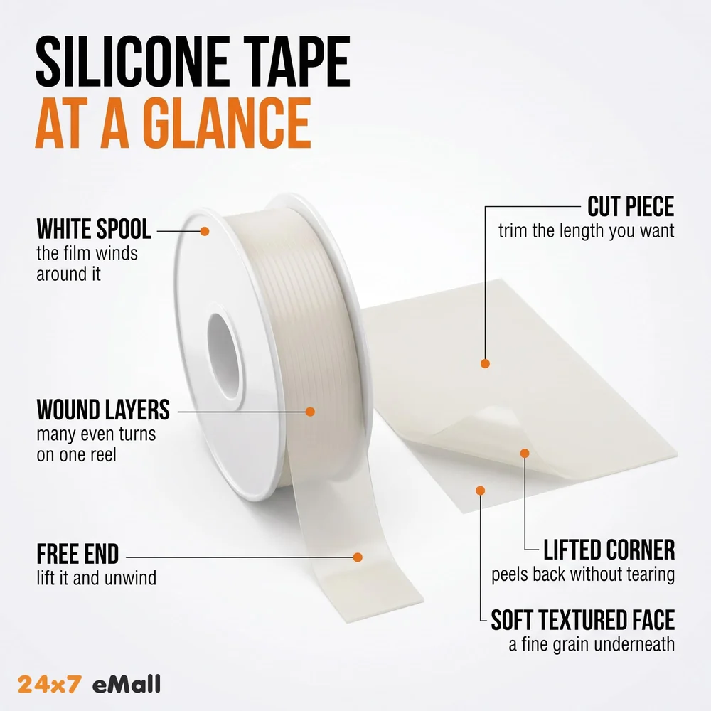 Clear Silicon Scar Sheet 4 x 150 Cm for Healing Scars Transparent tear silicone tape roll for hypertrophic scars and keloids caused by surgery, medical silicone for scar removal