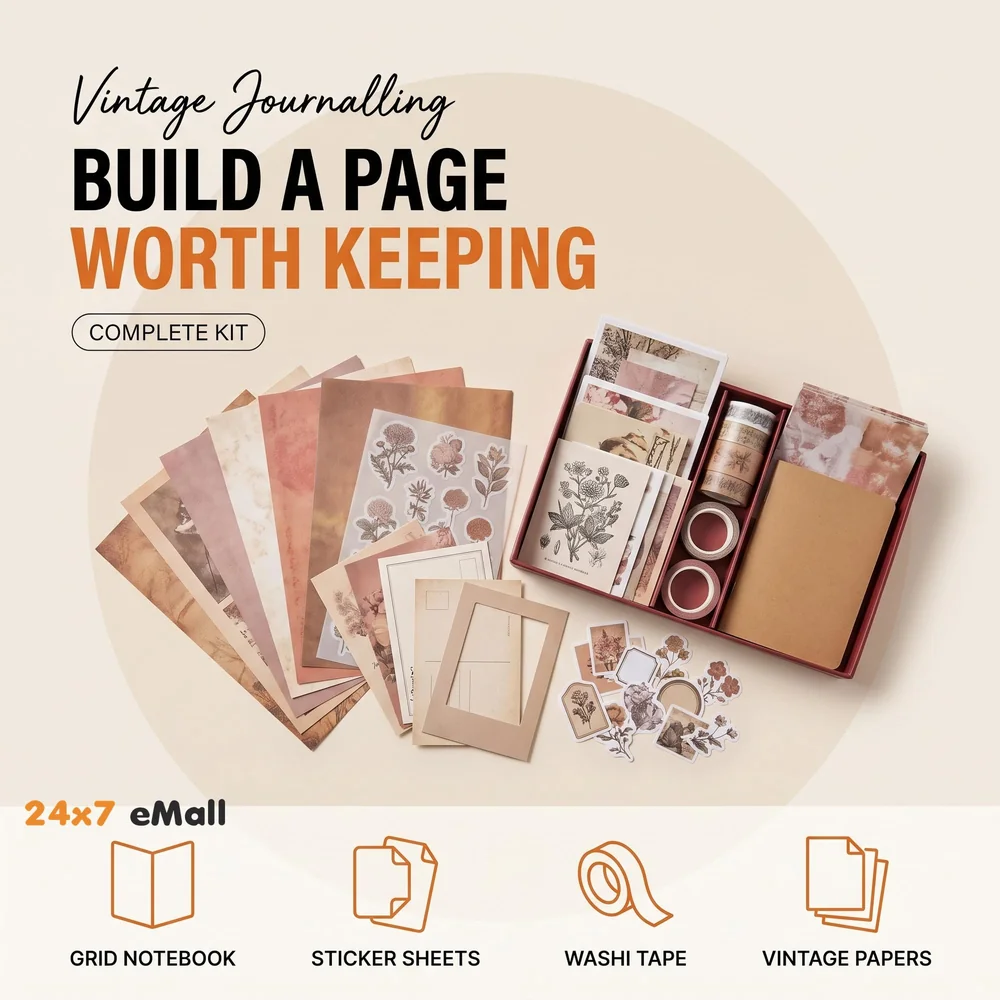 346pcs Journal Supplies Kit Vintage Scrapbook Stickers Art journaling kit. Journal Schedulers DIY Paper Stickers for Decoration Notebook Collage Album Aesthetic Tape (Good Times)