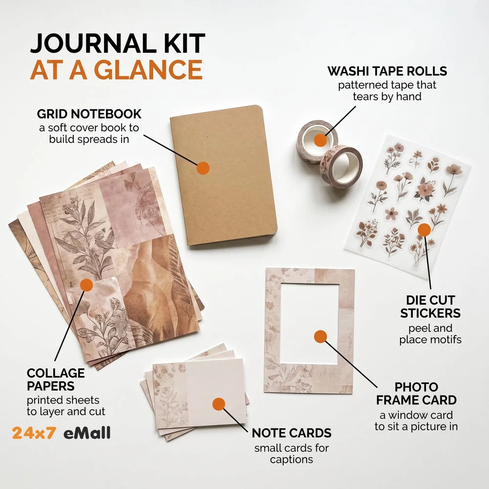 346pcs Journal Supplies Kit Vintage Scrapbook Stickers Art journaling kit. Journal Schedulers DIY Paper Stickers for Decoration Notebook Collage Album Aesthetic Tape (Good Times)