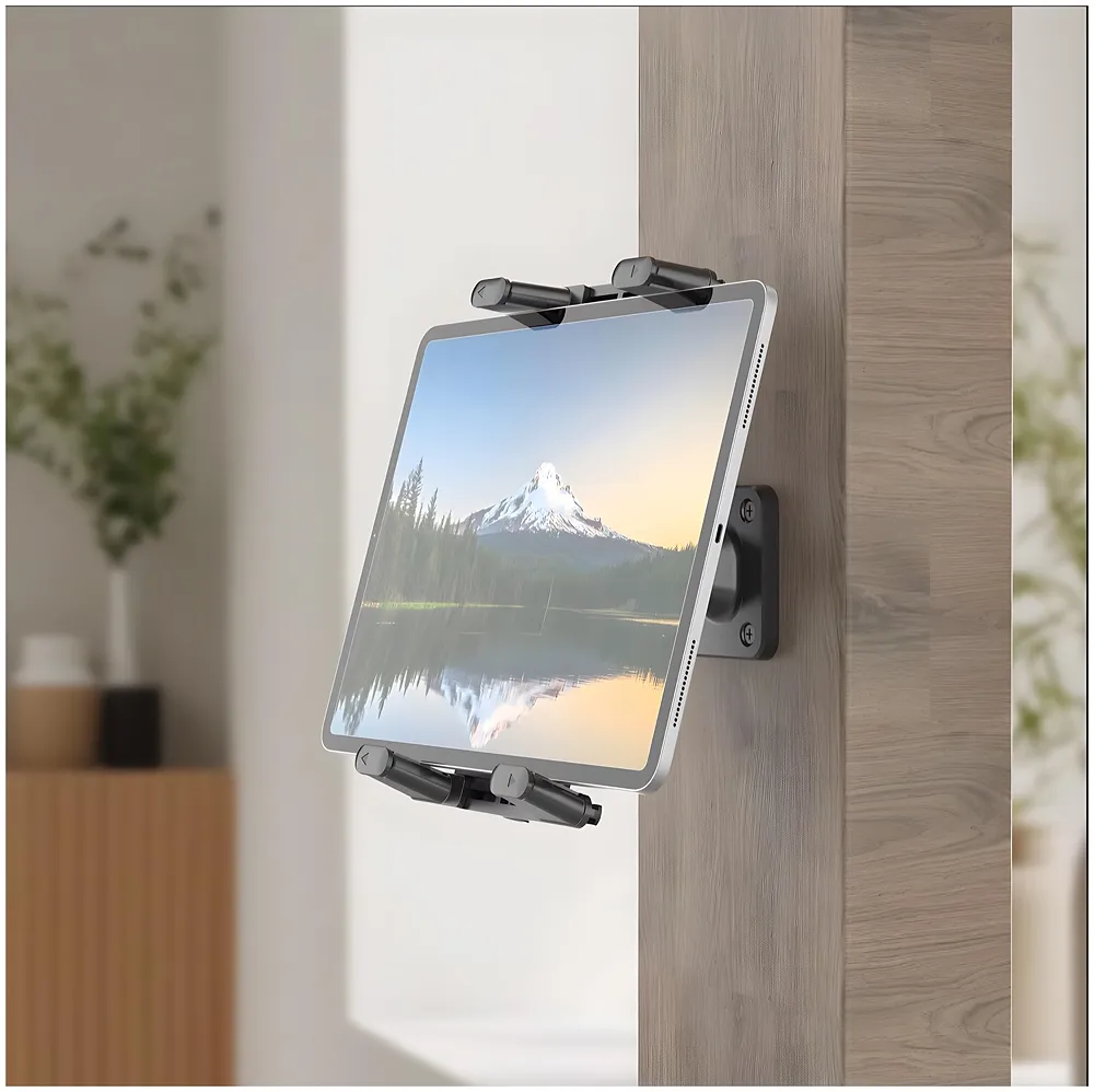 Wall Mount Tablet Phone Holder 4.7 to 13 Inches 360 Ball Joint