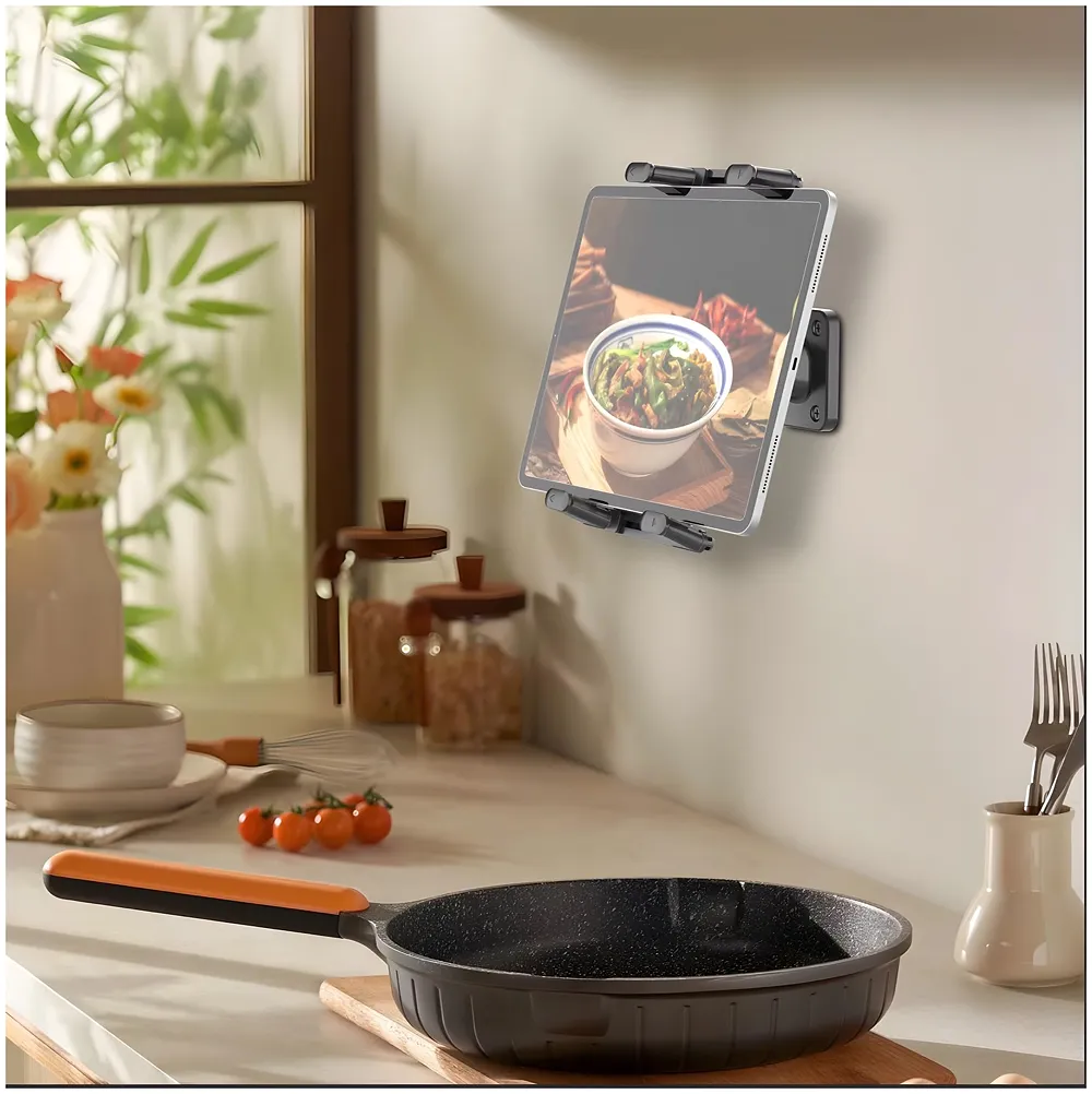 Wall Mount Tablet Phone Holder 4.7 to 13 Inches 360 Ball Joint