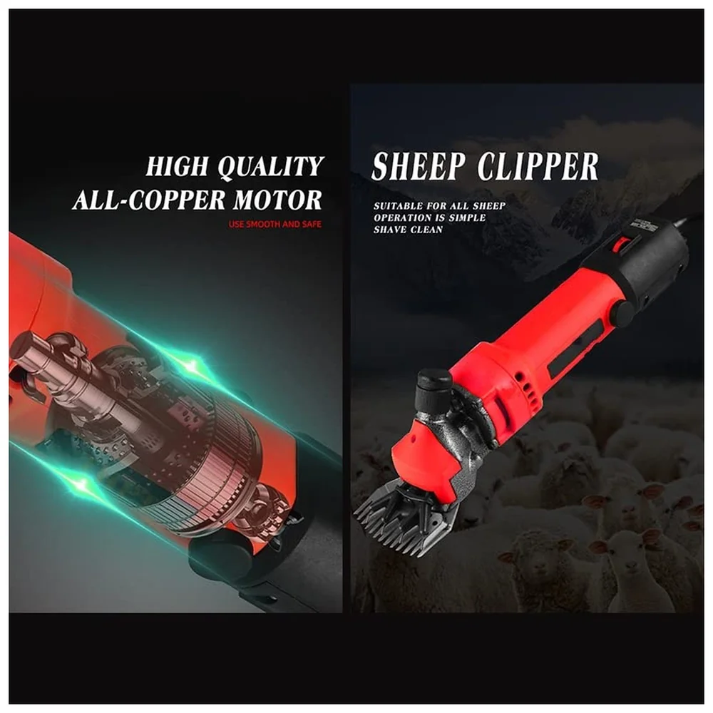 Electric Sheep Shearing Clipper 1200W Livestock Goat Wool Trimmer