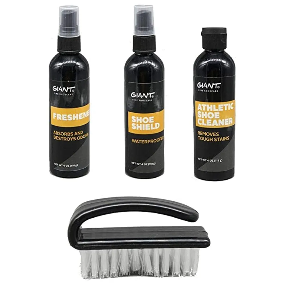 4 in 1 Shoe Water Proofing Kit Shoe Care Kit With Shoe Water Proofer, Cleaner Shampoo And Smell Freshener For Sneaker Heads Works On Leather, Sports Cotton All Shoes - Premium