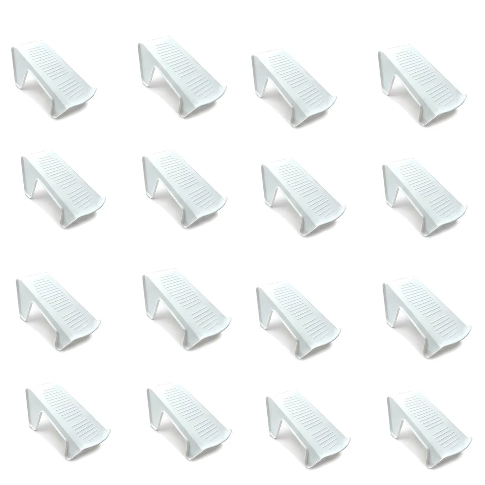 Shoe Slots Organizer, Shoe Storage Rack Space Saver Rack Holder. (White, 16)