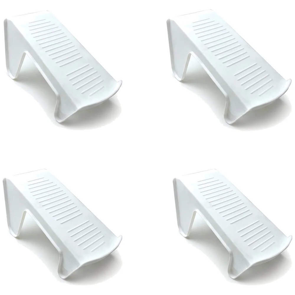 Shoe Slots Organizer, Shoe Storage Rack Space Saver Rack Holder. (White, 4)
