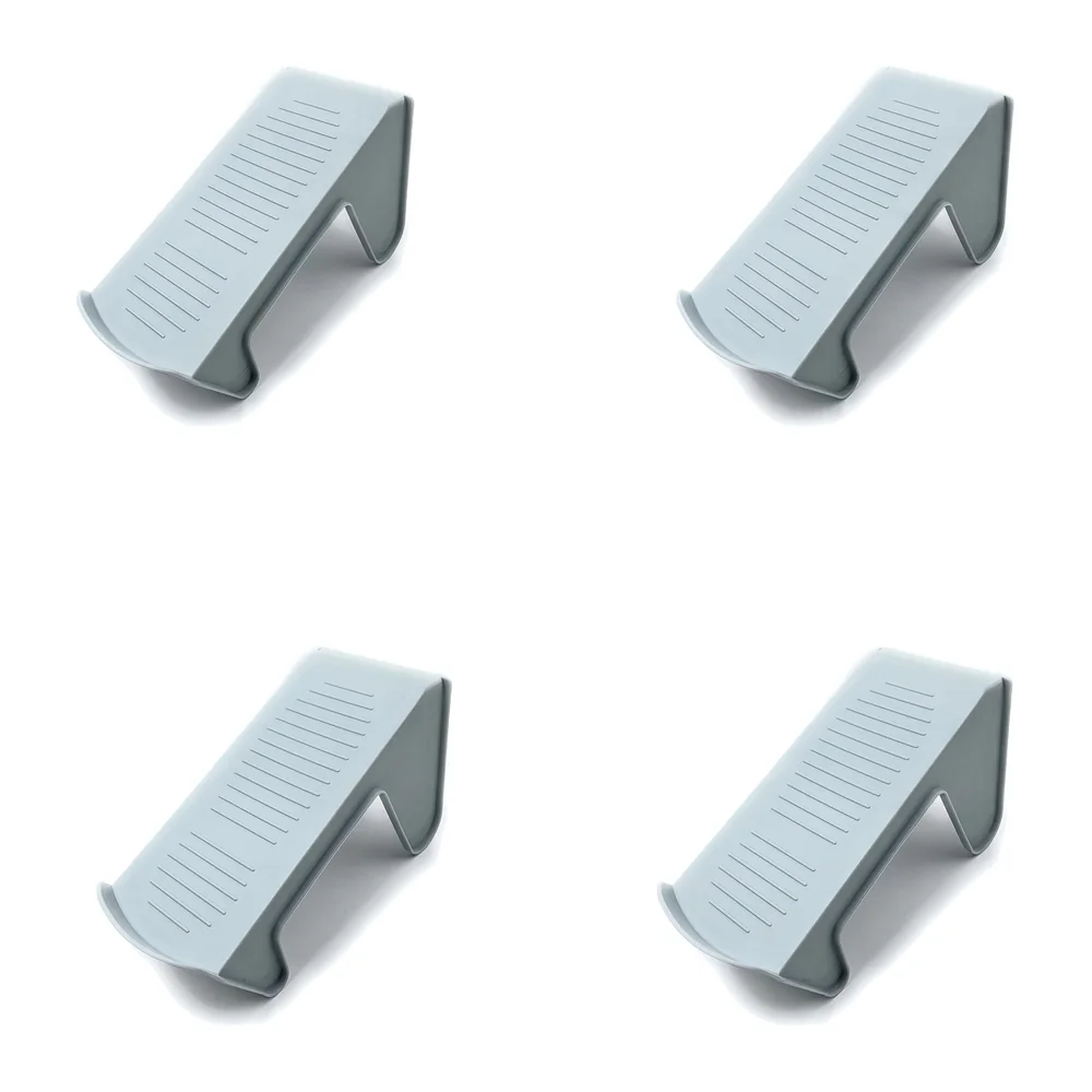 Shoe Slots Organizer, Shoe Storage Rack Space Saver Rack Holder. (Grey, 4)