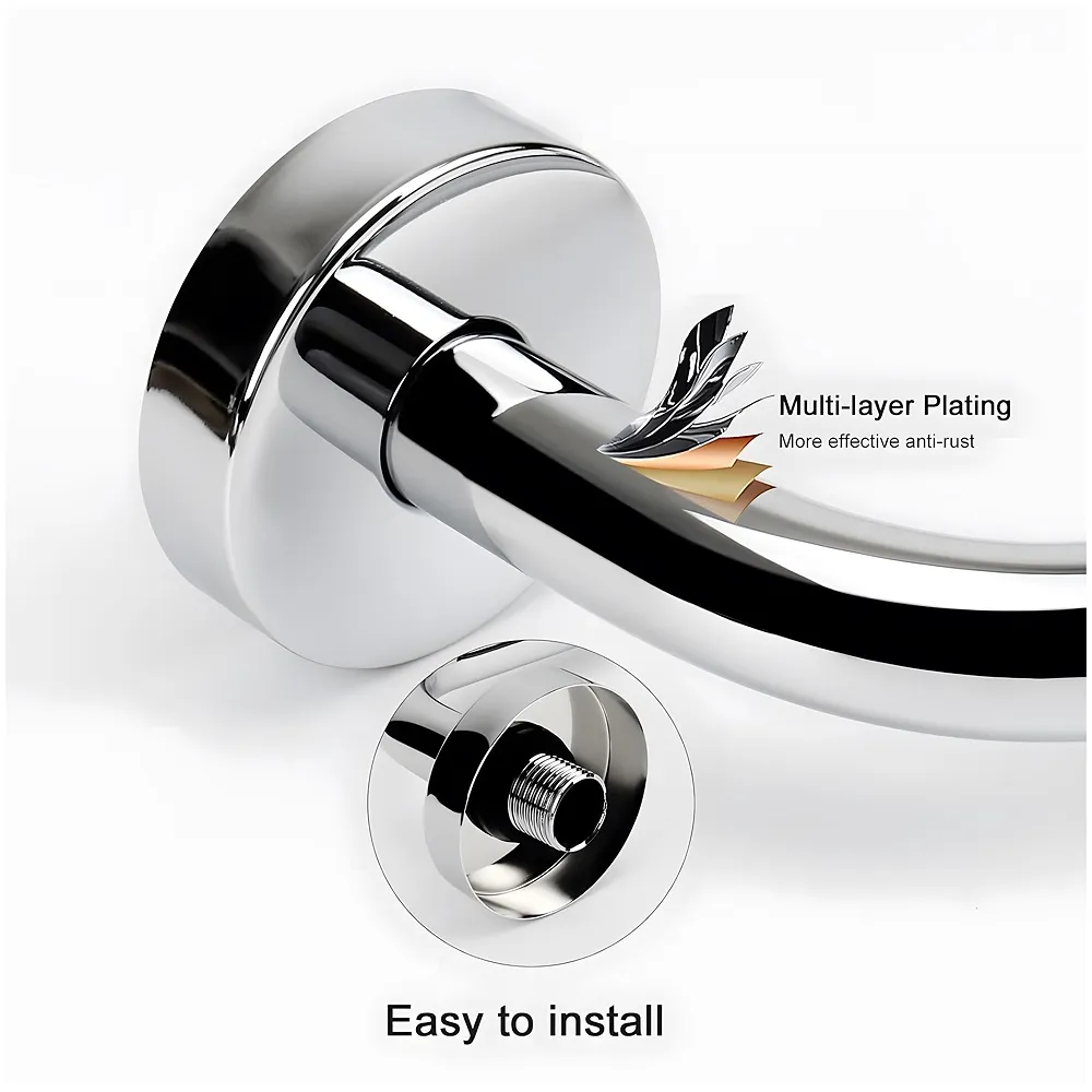 Gooseneck Shower Arm S Shape 26 x 21 cm High Rise with Flange