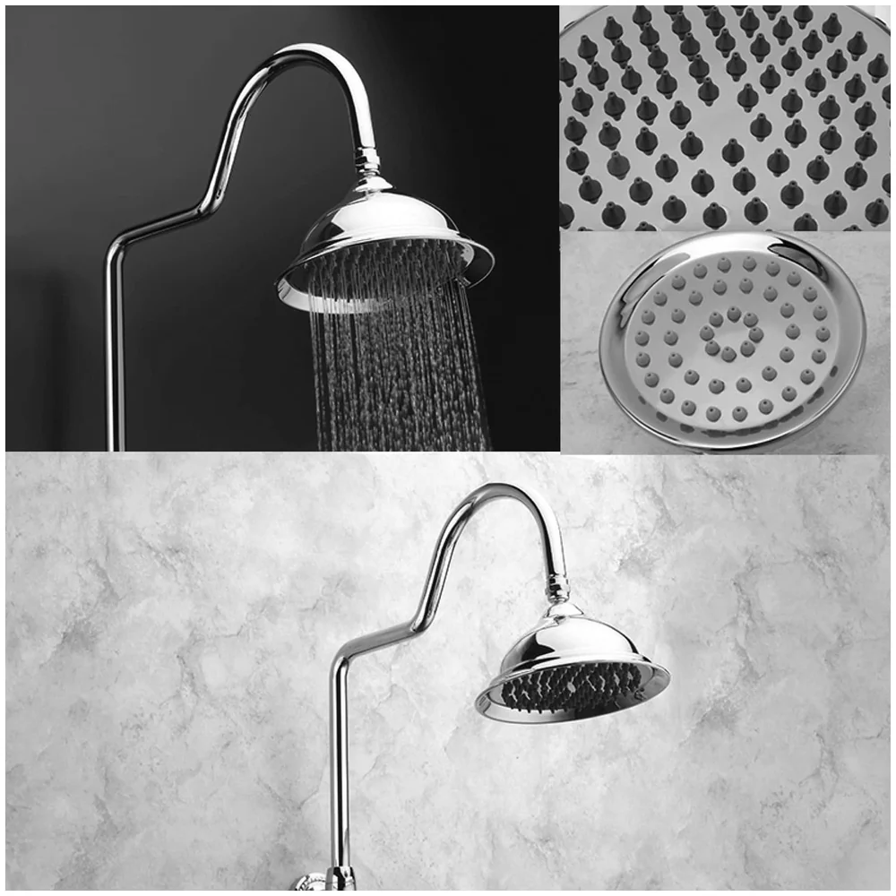 Victorian Chrome Overhead Shower Head 8 Inch Rust Free Bathroom