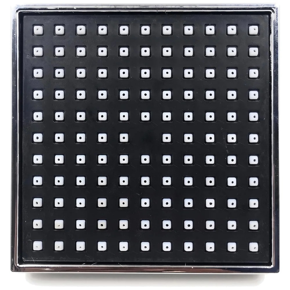 Rain Flow Overhead Shower 4 x 4 Inch Square Black High Pressure
