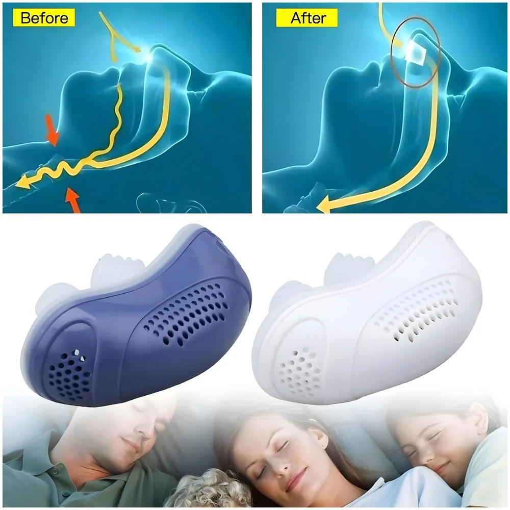 Upgraded Electric Noise Anti Snoring Device Sleep Stop Snore Aid Stopper, Stop Snoring Aids Devices Solution Small Travel