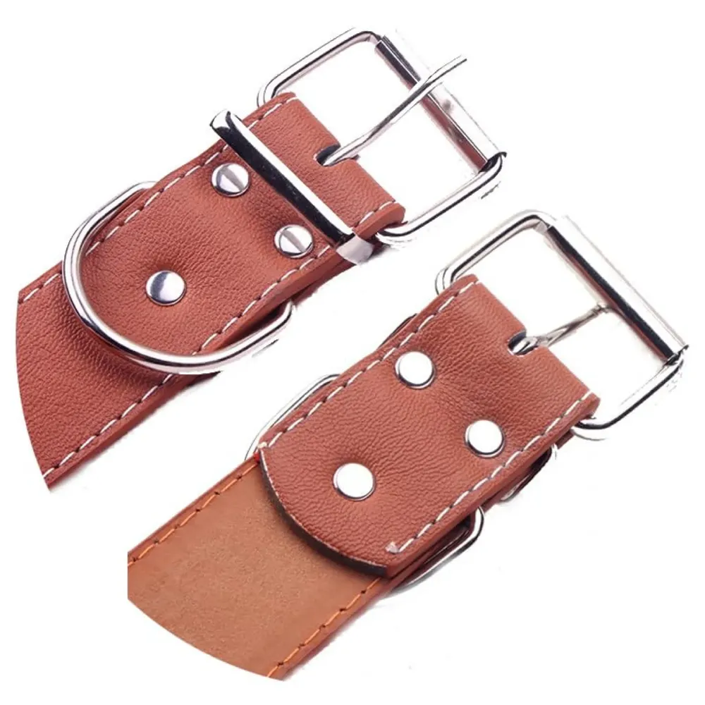 Spiked Dog Collar Red Adjustable PU Leather Tactical Metal Buckle for 52 cm to 45 Cm Neck Girth Spiked Thorn for Medium and Large Dogs Like Golden Retriever Labrador German Shepard Doberman