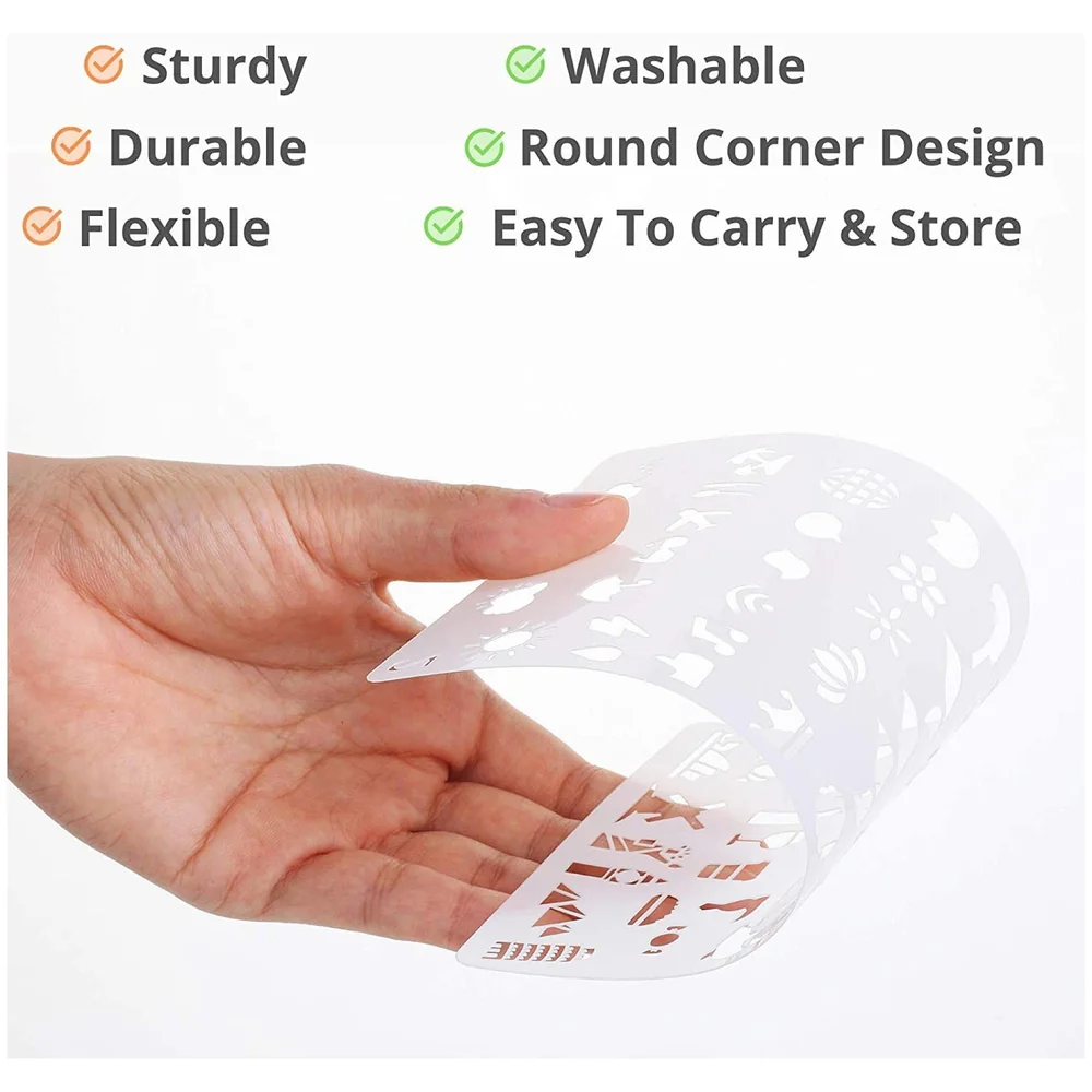 20 PCS Journal Stencil Plastic Planner Set for 4x7-inch Journal, Notebook, Diary, Scrapbook, and DIY Drawing Templates