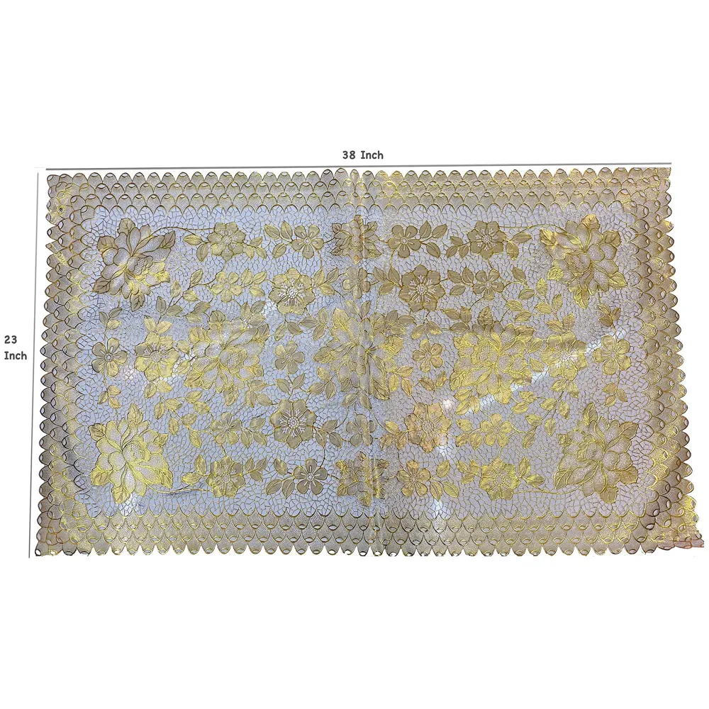 Table Mats Place mats Dining Table Coffee Table Washable Heat Resistant Durable Non Slip Viny Soft Fabric Material. Pack of 1 (96 Cm x 58cm) Large Size